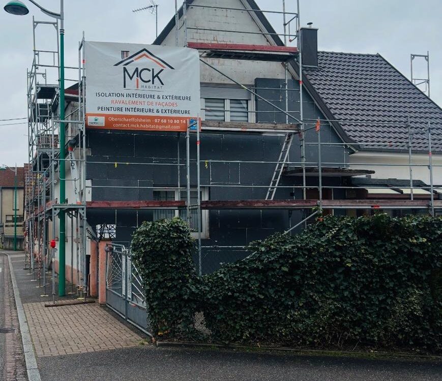 D&eacute;marrage de chantier &ndash; Isolation thermique par l&rsquo;ext&eacute;rieur &agrave; Seltz (67120) Saverne