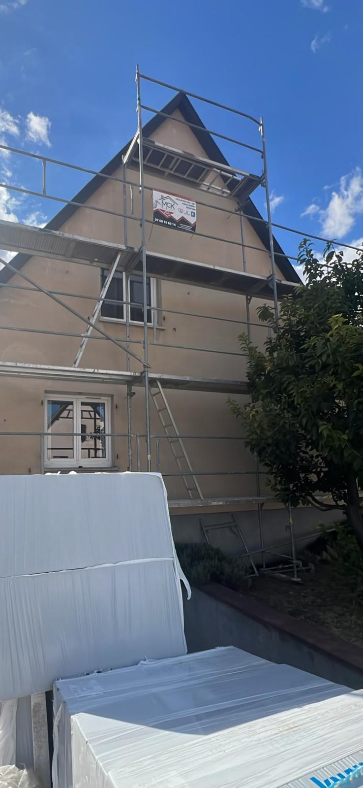 Nouveau chantier d&rsquo;ITE &agrave; Wolfisheim 67202 : Bischwiller