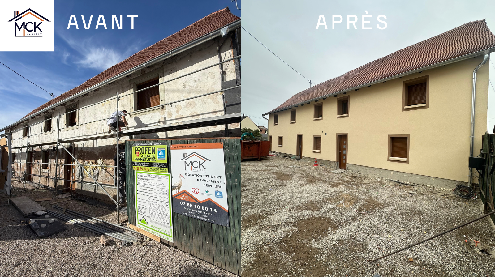 RAVALEMENT FACADES DUTTLENHEIM | MCK Habitat Ravalement de façade à Duttlenheim (67120) : découvrez une transformation spectaculaire Bischheim 0